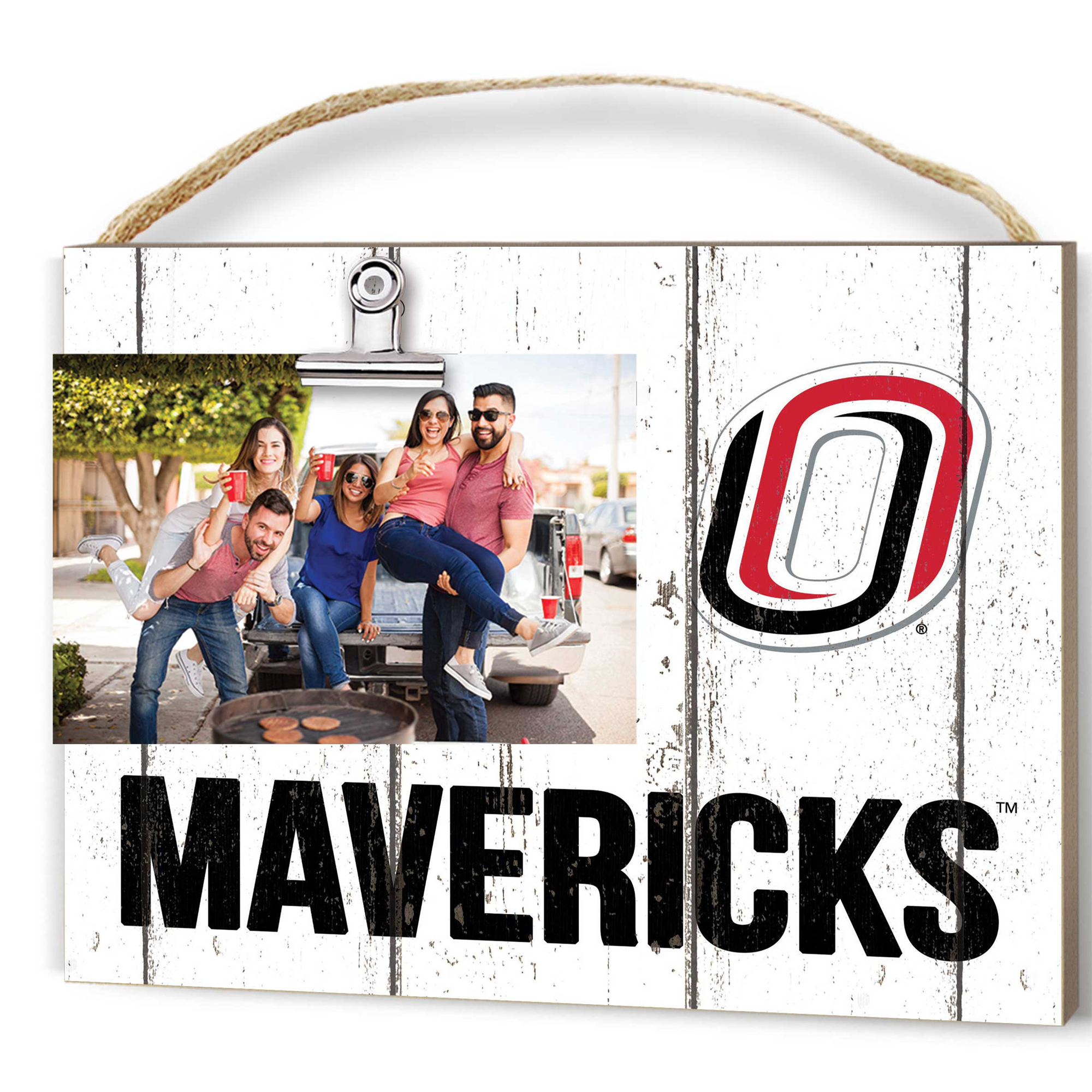 Nebraska Omaha Mavericks 8" x 10" Weathered Clip It Frame