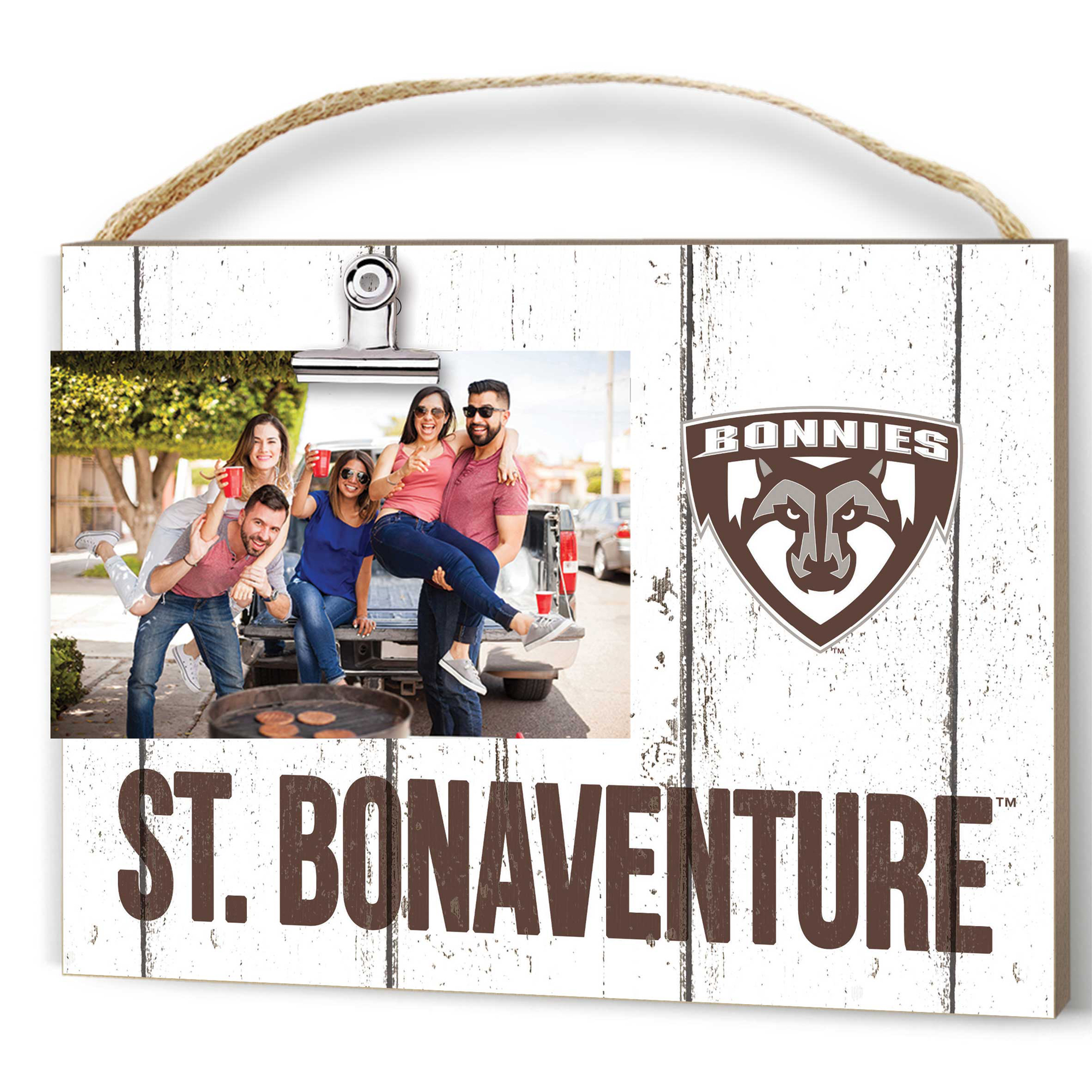 St. Bonaventure Bonnies 8" x 10" Weathered Clip It Frame