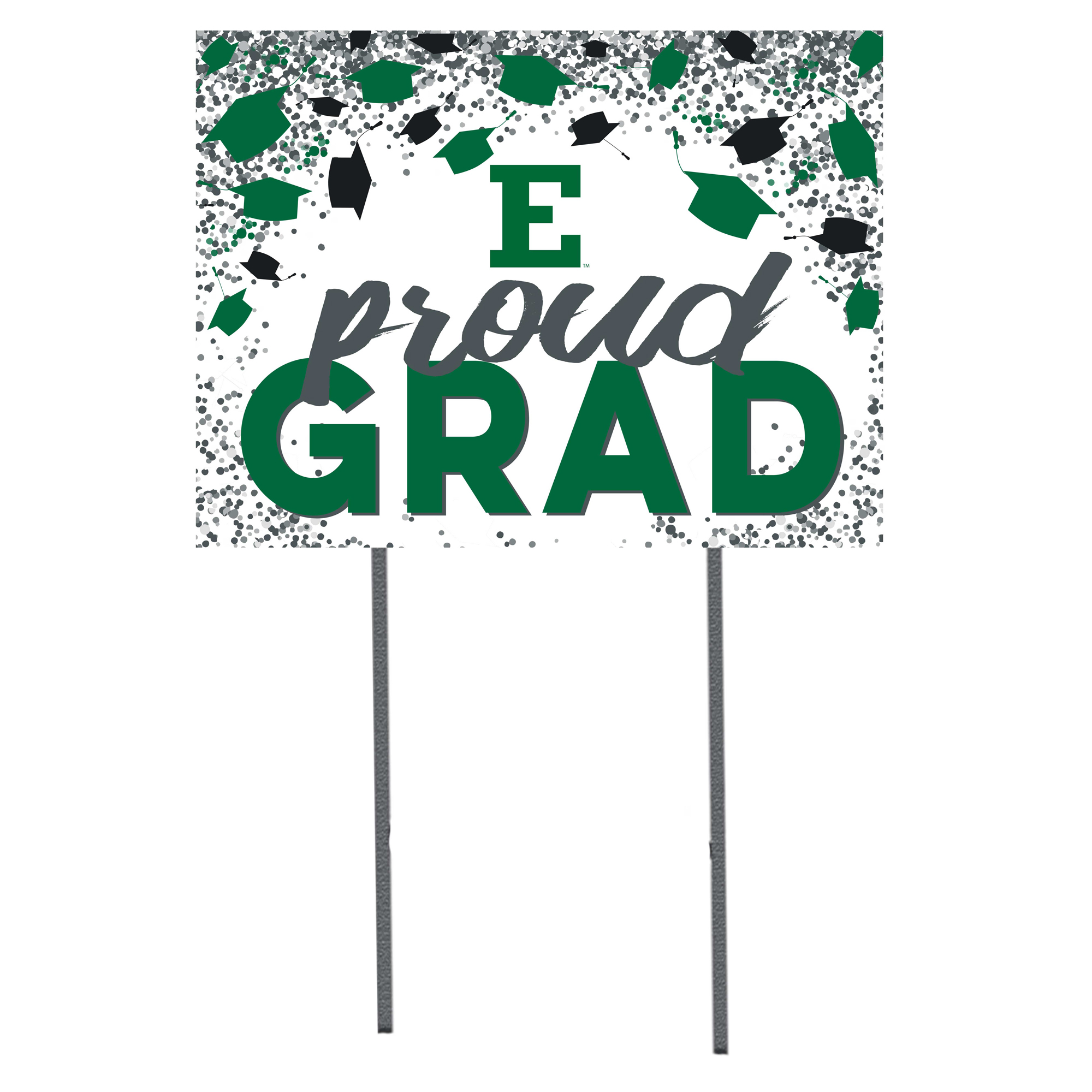 Eastern Michigan Eagles 18" x 24" Grad Hats Yard Sign