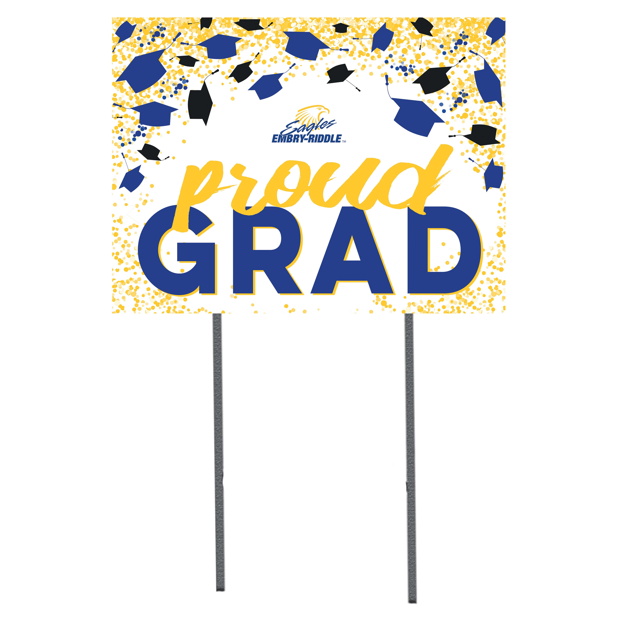 Embry-Riddle Eagles 18" x 24" Grad Hats Yard Sign