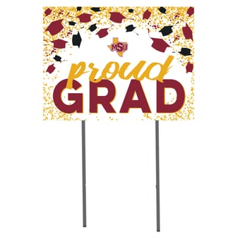 Midwestern State Mustangs 18" x 24" Grad Hats Yard Sign