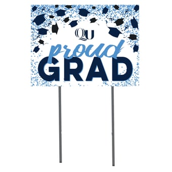 Quinnipiac Bobcats 18" x 24" Grad Hats Yard Sign