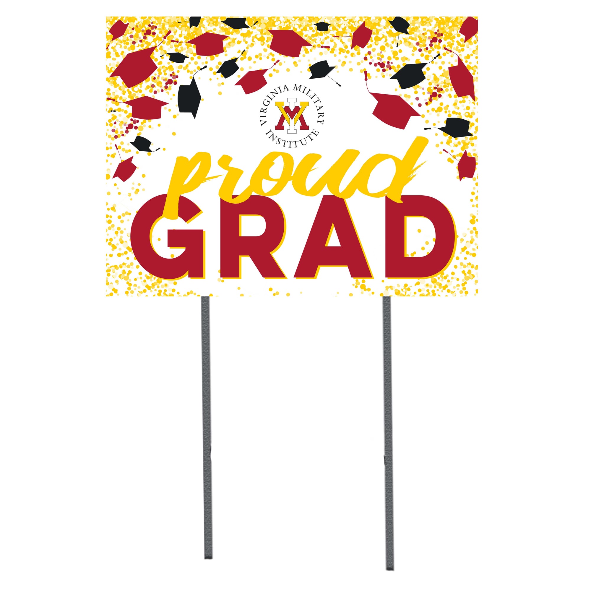 Virginia Military Institute Keydets 18" x 24" Grad Hats Yard Sign