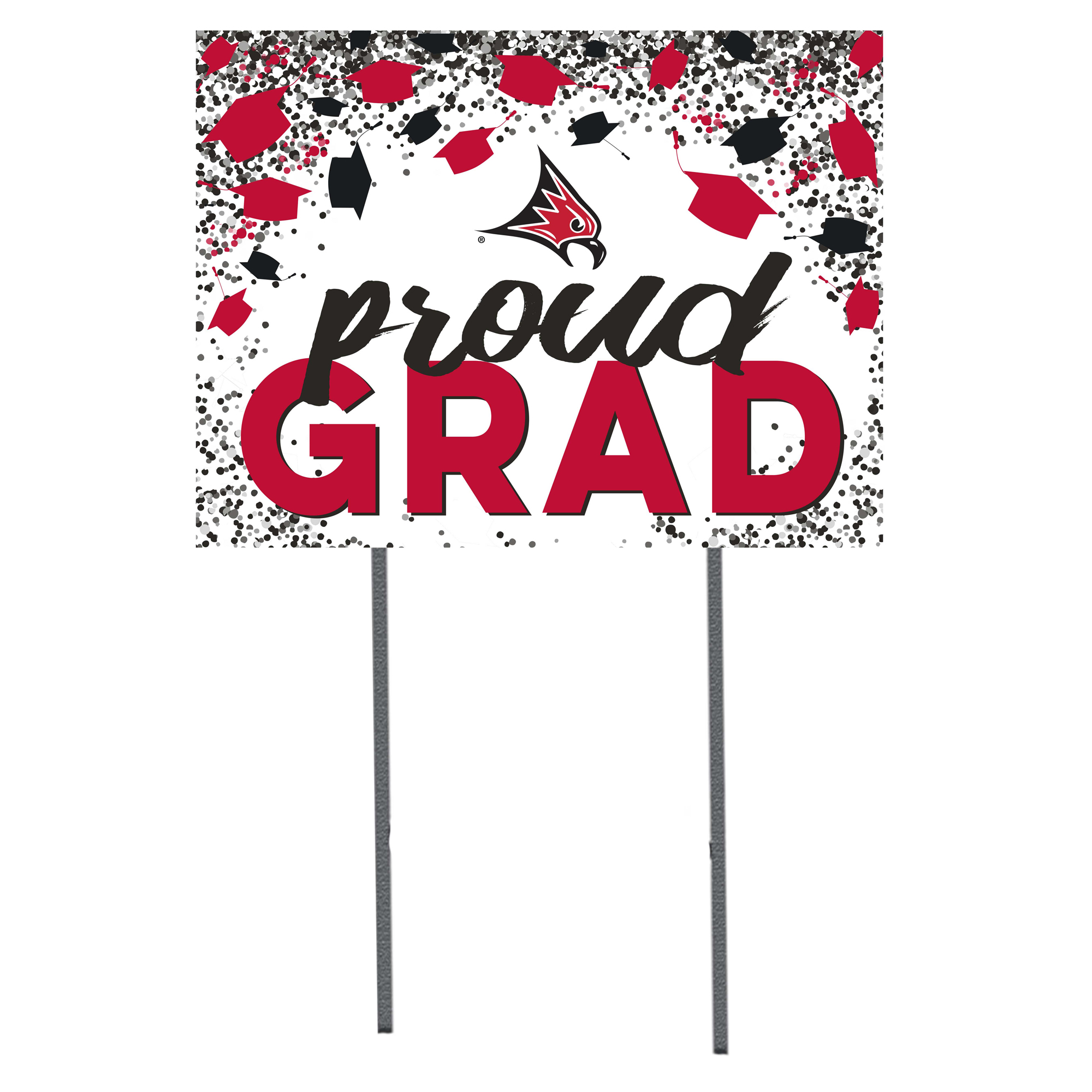 Wisconsin-River Falls Falcons 18" x 24" Grad Hats Yard Sign