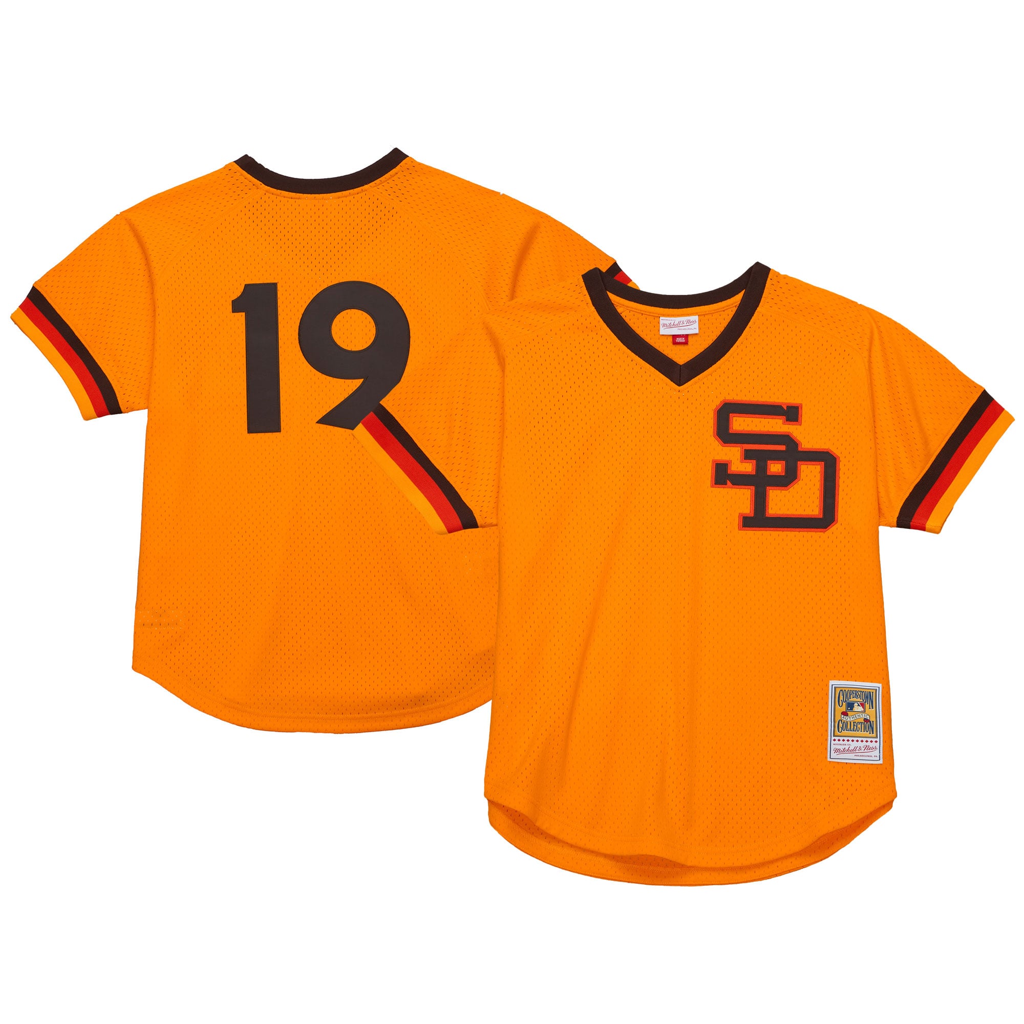 Men's Mitchell & Ness Tony Gwynn Gold San Diego Padres Authentic Batting Practice Jersey