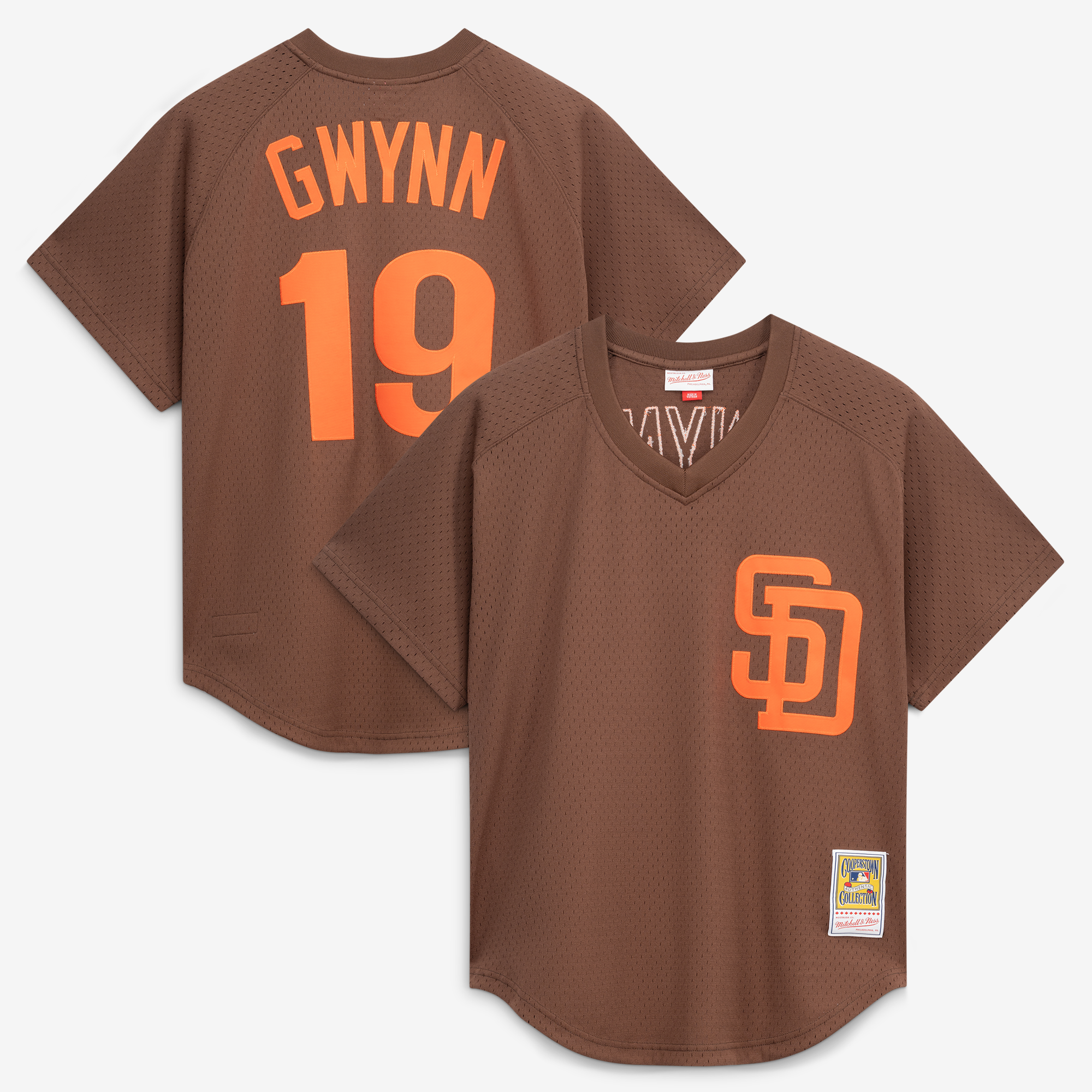 Men's Mitchell & Ness Tony Gwynn Brown San Diego Padres Authentic Batting Practice Jersey
