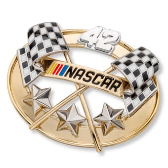 Women's Noah Gragson NASCAR Checkered Flag Brooch Pin