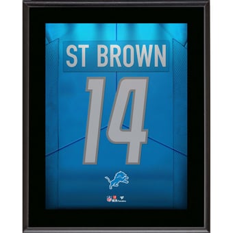 Amon-Ra St. Brown Detroit Lions 10.5" x 13" Jersey Number Sublimated Player Plaque