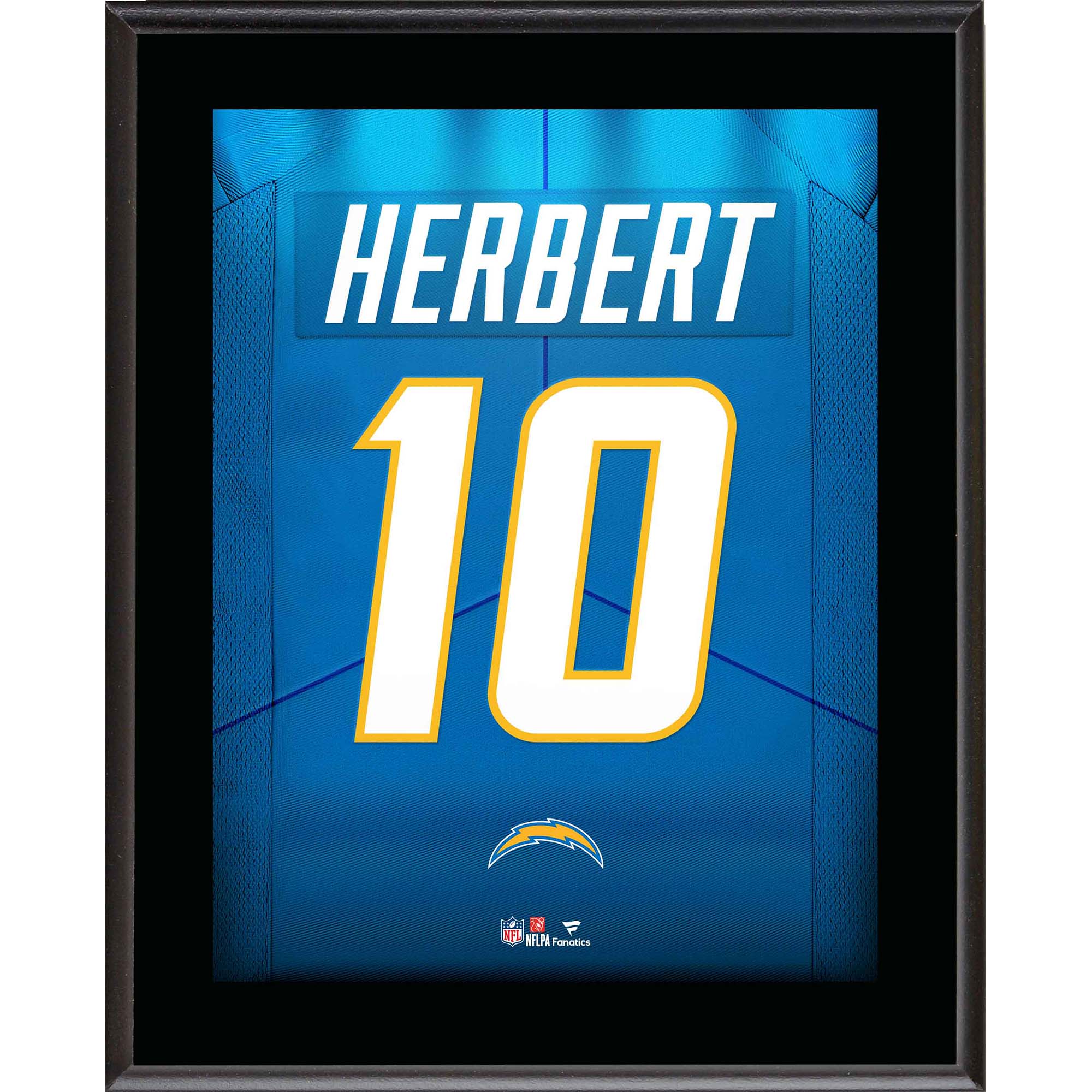 Justin Herbert Los Angeles Chargers 10.5″ x 13″ Jersey Number Sublimated Player Plaque Justin Herbert Los Angeles Chargers 10.5″ x 13″ Jersey Number Sublimated Player Plaque