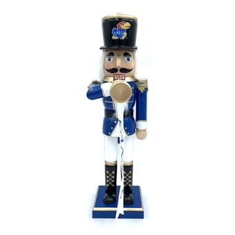 "Kansas Jayhawks 14"" Bugler Nutcracker"