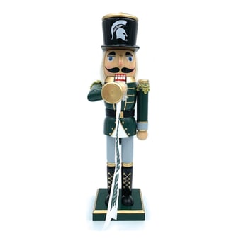 "Michigan State Spartans 14"" Bugler Nutcracker"
