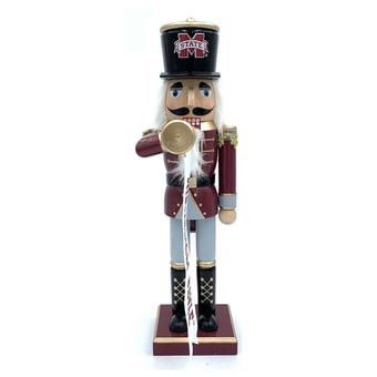 "Mississippi State Bulldogs 14"" Bugler Nutcracker"