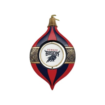Howard Bison Two-Piece 5.5" Spinning Bulb Ornament Set
