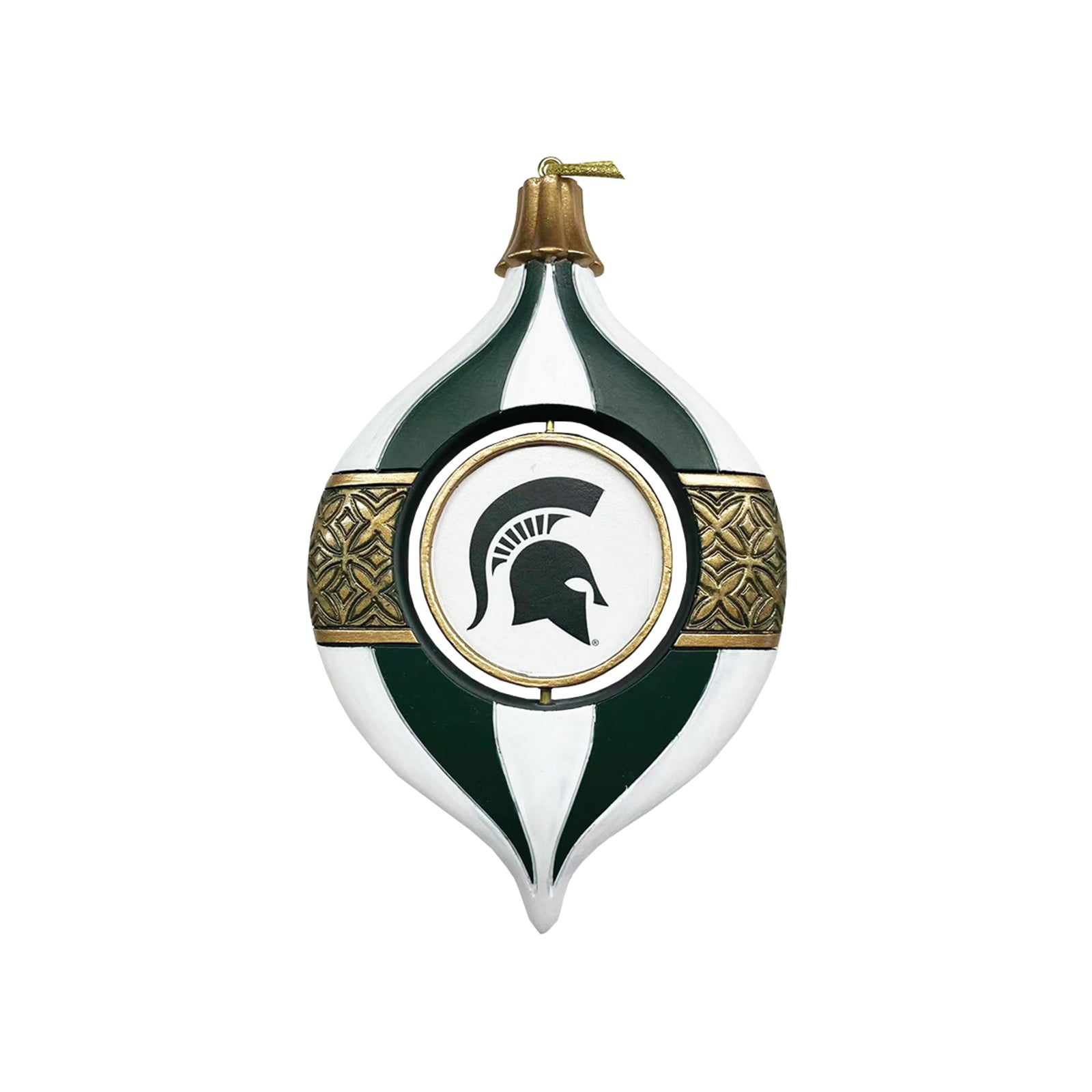 Michigan State Spartans Two-Piece 5.5" Spinning Bulb Ornament Set