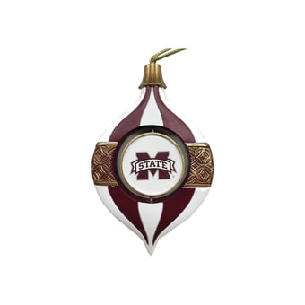 Mississippi State Bulldogs Two-Piece 5.5" Spinning Bulb Ornament Set