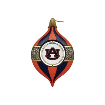 Auburn Tigers Two-Piece 5.5" Spinning Bulb Ornament Set
