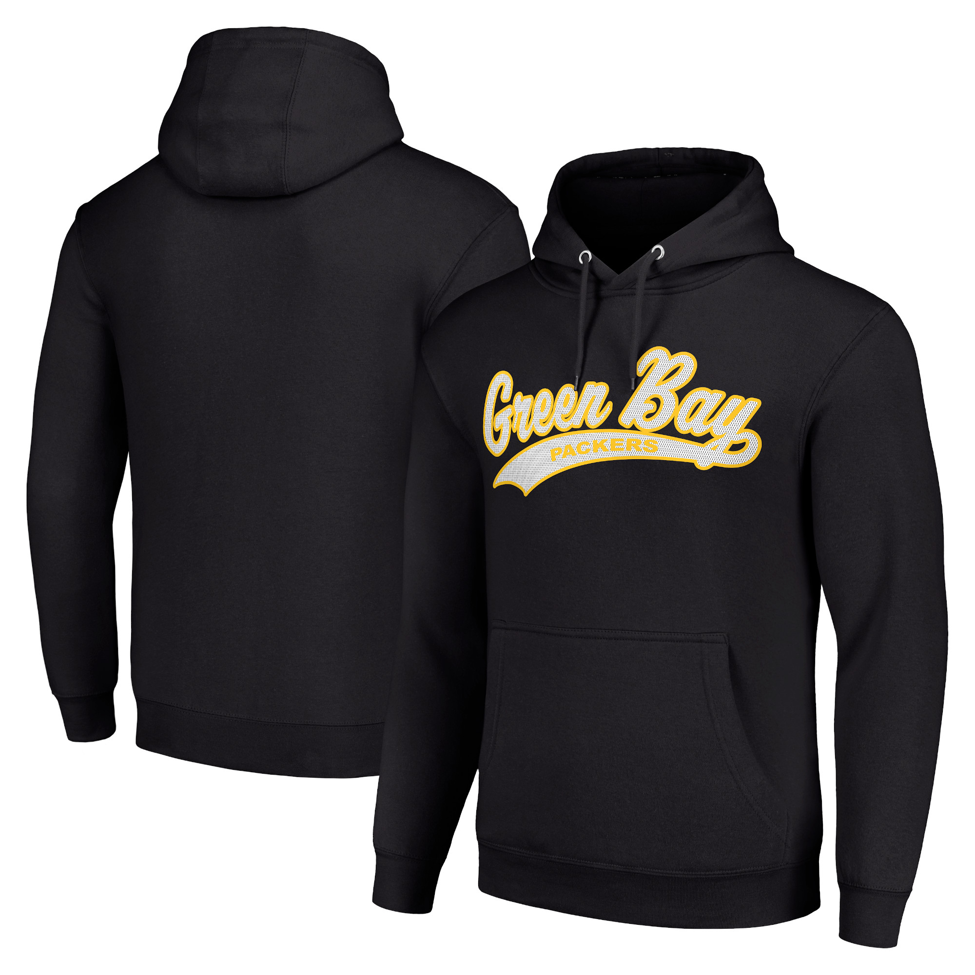 Unisex Starter Black Green Bay Packers Tailsweep Pullover Hoodie