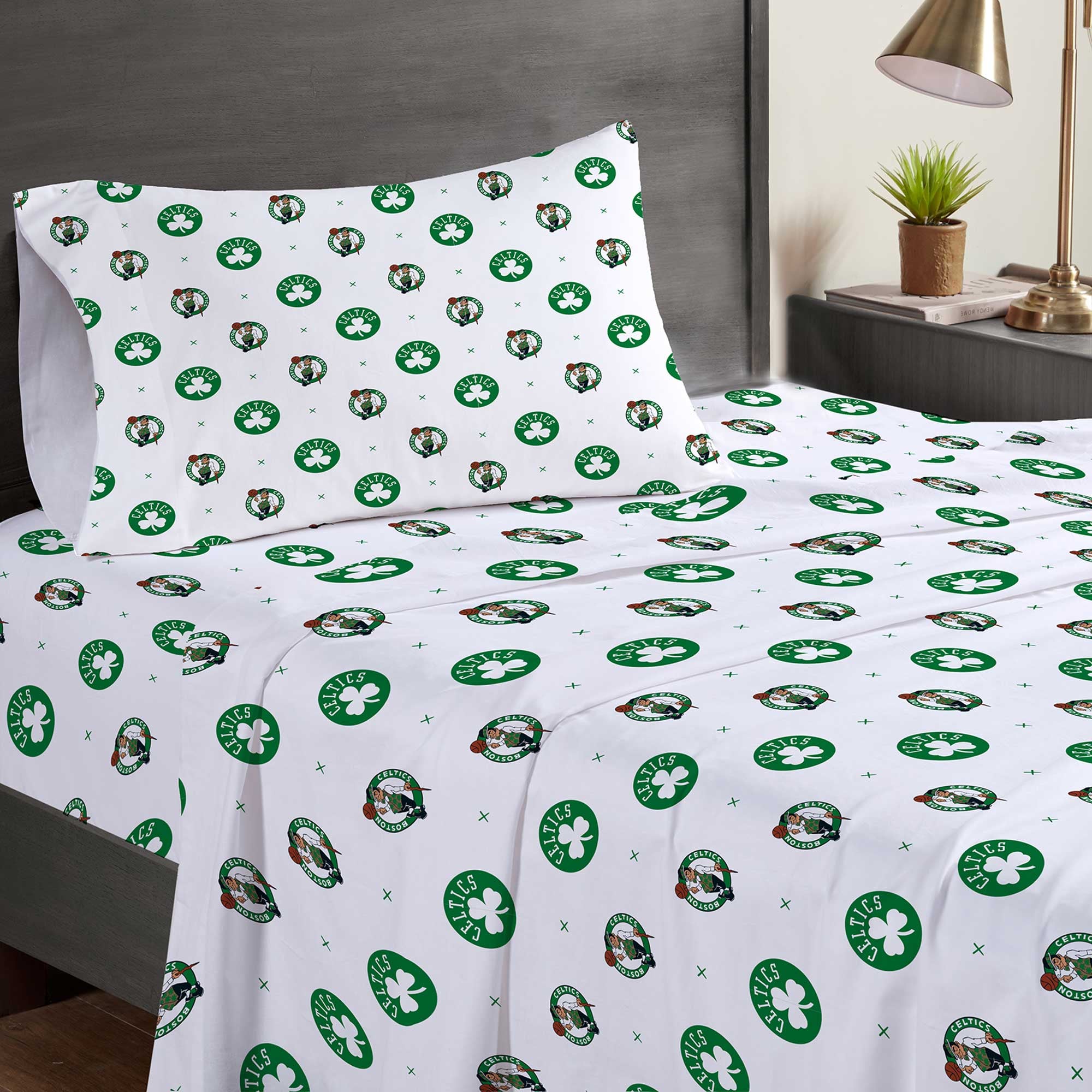 Pegasus Boston Celtics Three-Piece Twin Sheet Set
