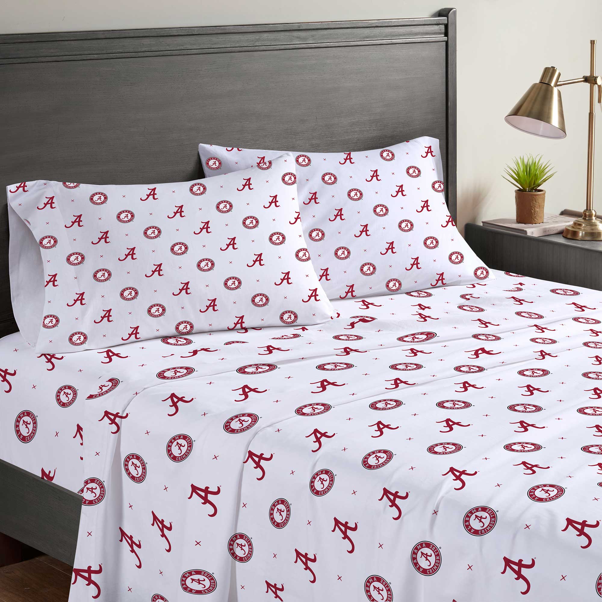 Pegasus Alabama Crimson Tide Four-Piece Queen Sheet Set