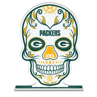 Green Bay Packers 10" Sugar Skull Standee