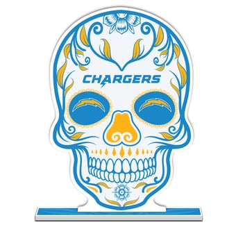 Los Angeles Chargers 10" Sugar Skull Standee