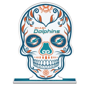 Miami Dolphins 10" Sugar Skull Standee