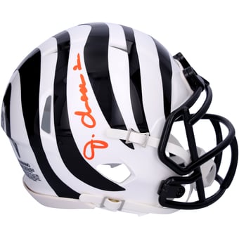Ja'Marr Chase Cincinnati Bengals Autographed Riddell 2022 On Field Alternate Speed Mini Helmet - Signed in Orange Ink