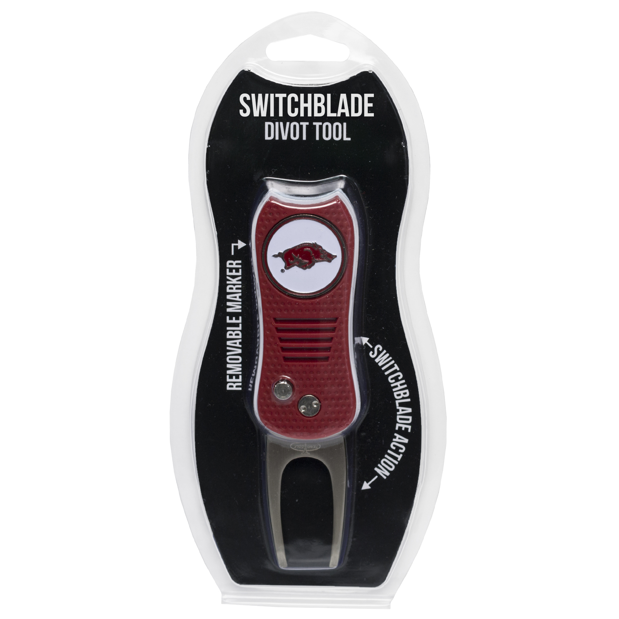 Arkansas Razorbacks Switchblade Divot Tool with Ball Marker Arkansas Razorbacks Switchblade Divot Tool with Ball Marker