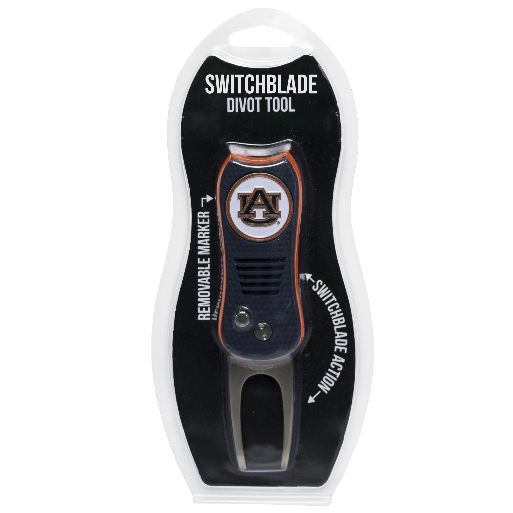 Auburn Tigers Switchblade Divot Tool with Ball Marker Auburn Tigers Switchblade Divot Tool with Ball Marker