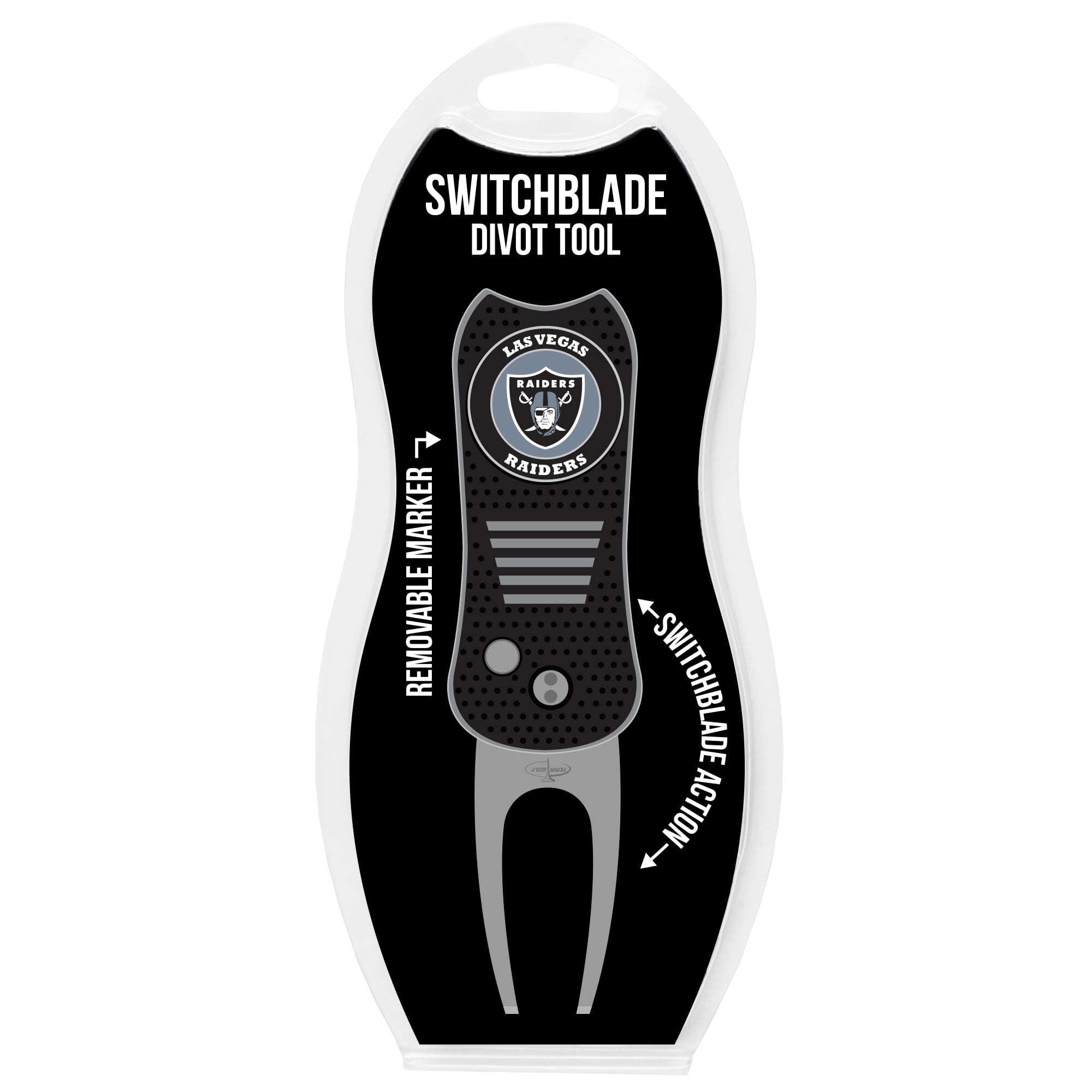 Las Vegas Raiders Switchblade Divot Tool with Ball Marker Las Vegas Raiders Switchblade Divot Tool with Ball Marker
