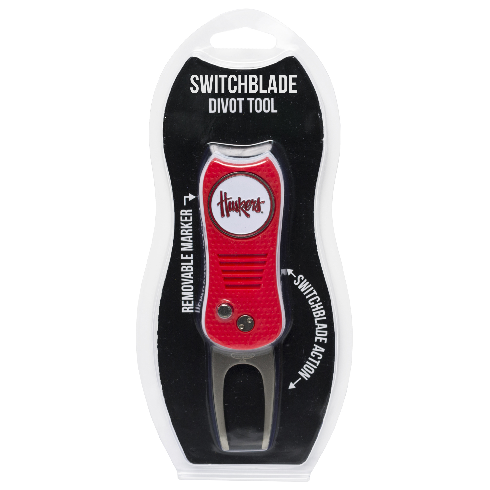 Nebraska Huskers Switchblade Divot Tool with Ball Marker Nebraska Huskers Switchblade Divot Tool with Ball Marker