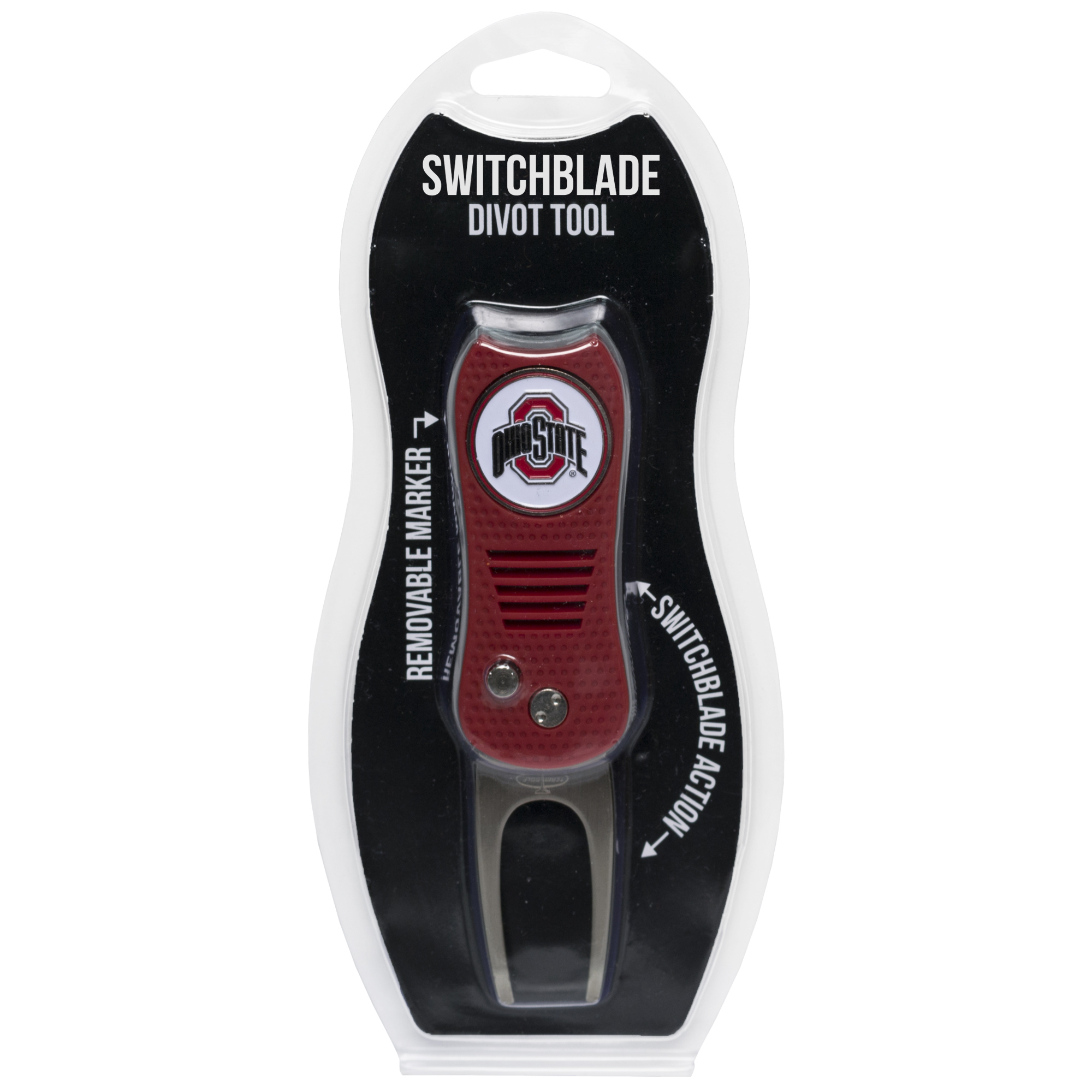 Ohio State Buckeyes Switchblade Divot Tool with Ball Marker
