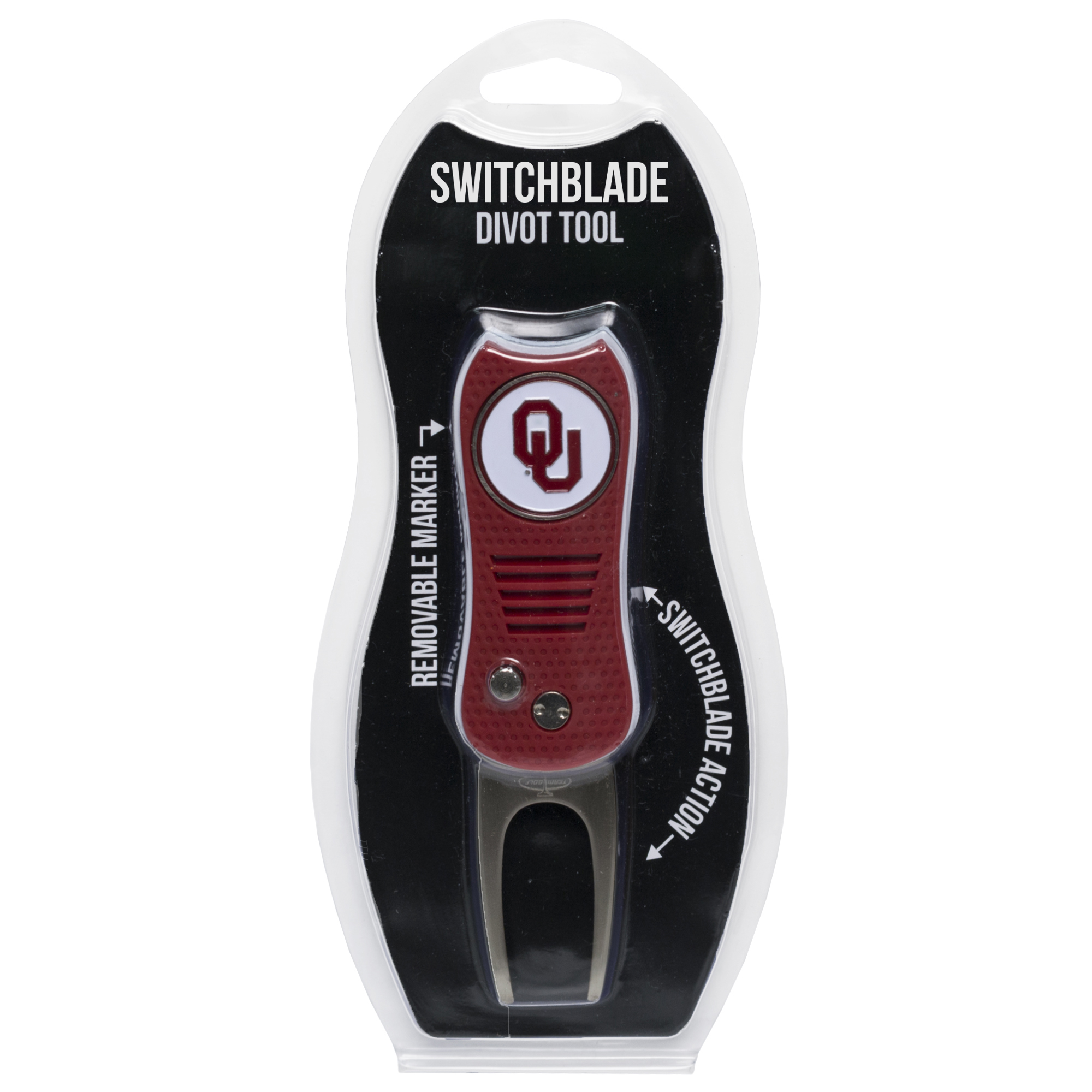 Oklahoma Sooners Switchblade Divot Tool with Ball Marker