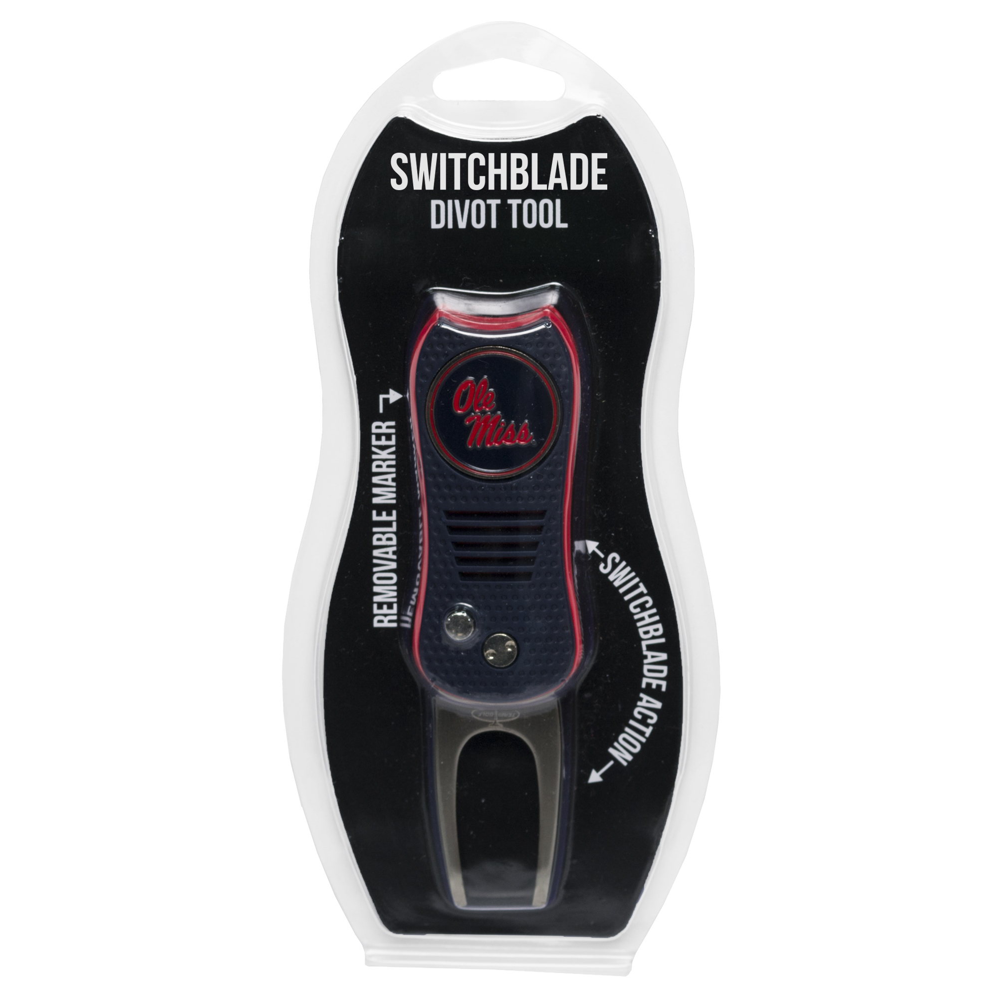 Ole Miss Rebels Switchblade Divot Tool with Ball Marker