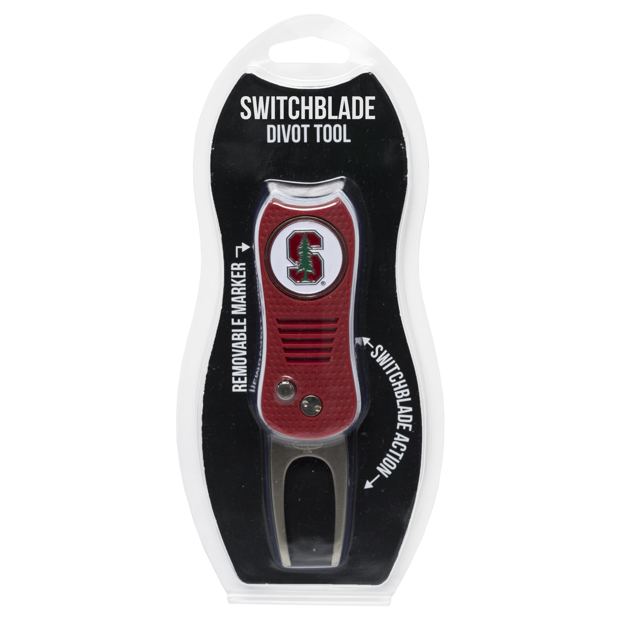 Stanford Cardinal Switchblade Divot Tool with Ball Marker