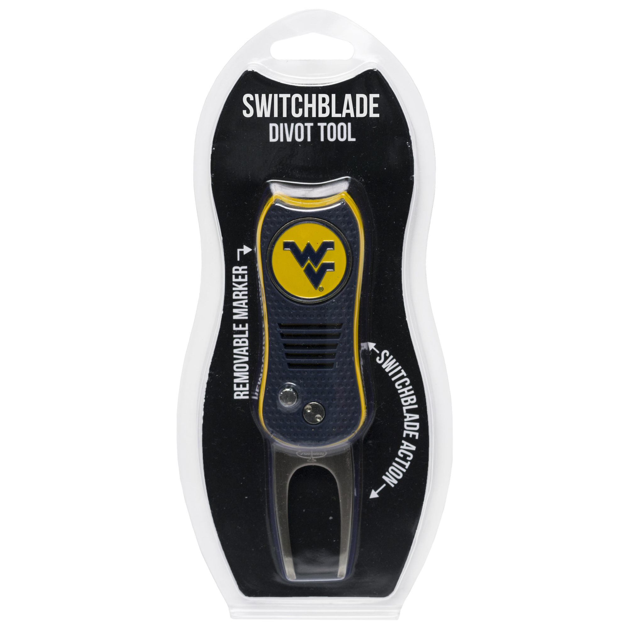 West Virginia Mountaineers Switchblade Divot Tool with Ball Marker