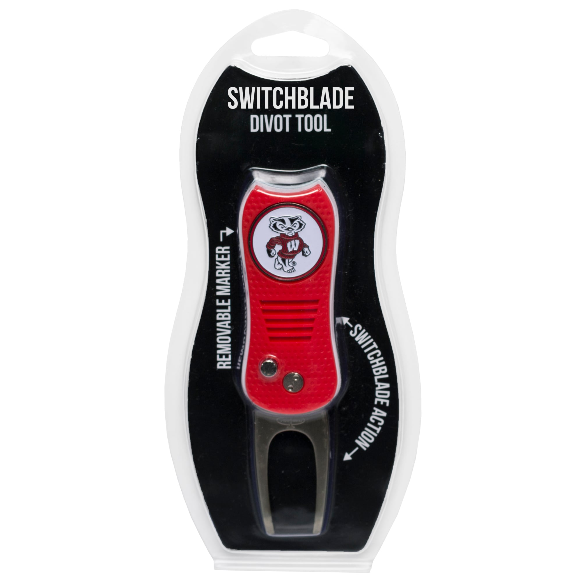 Wisconsin Badgers Switchblade Divot Tool with Ball Marker