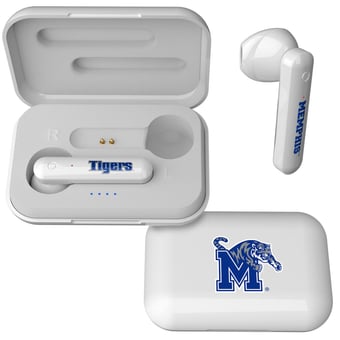 Keyscaper White Memphis Tigers True Wireless Earbuds