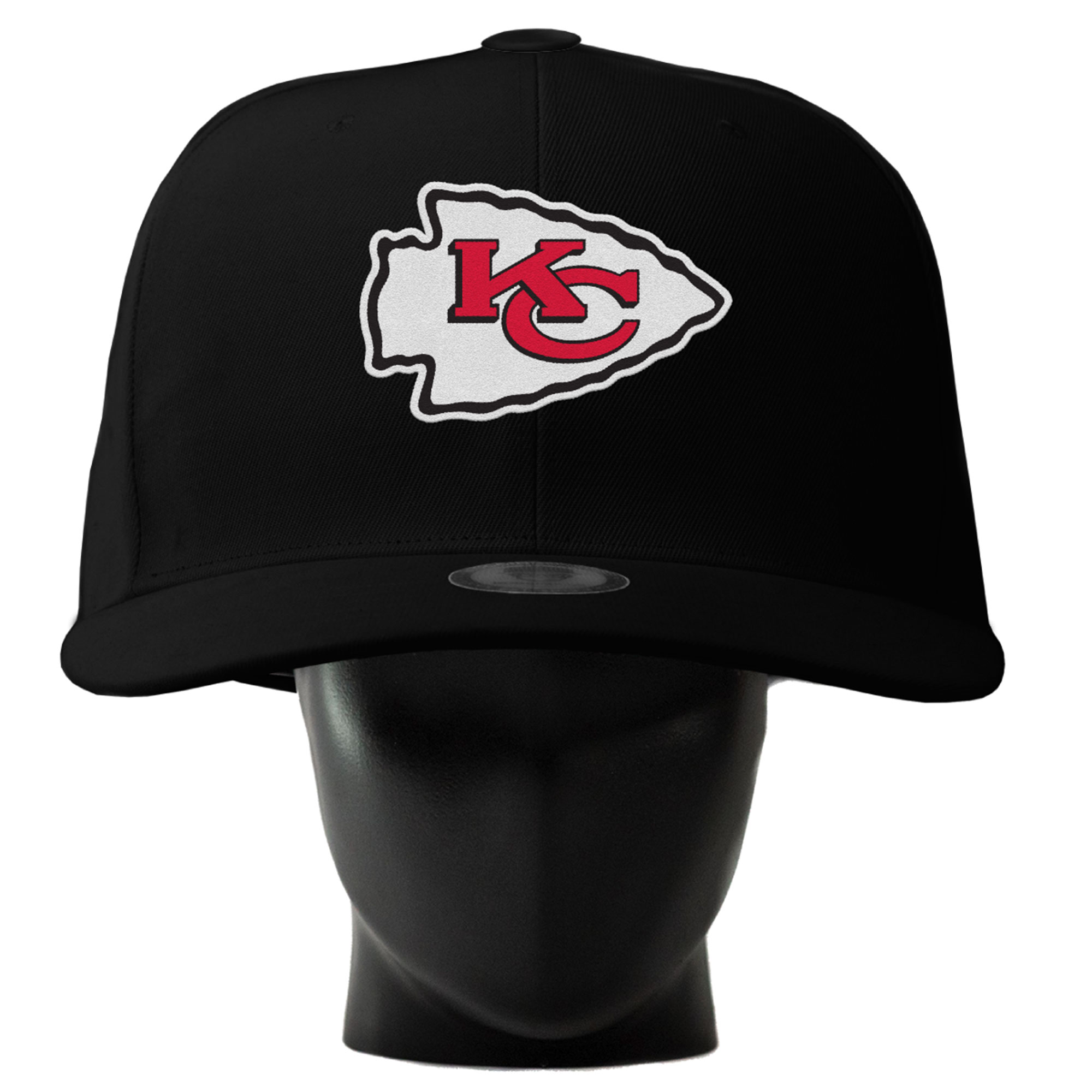 Unisex Noggin Boss  Black Kansas City Chiefs Oversized Hat