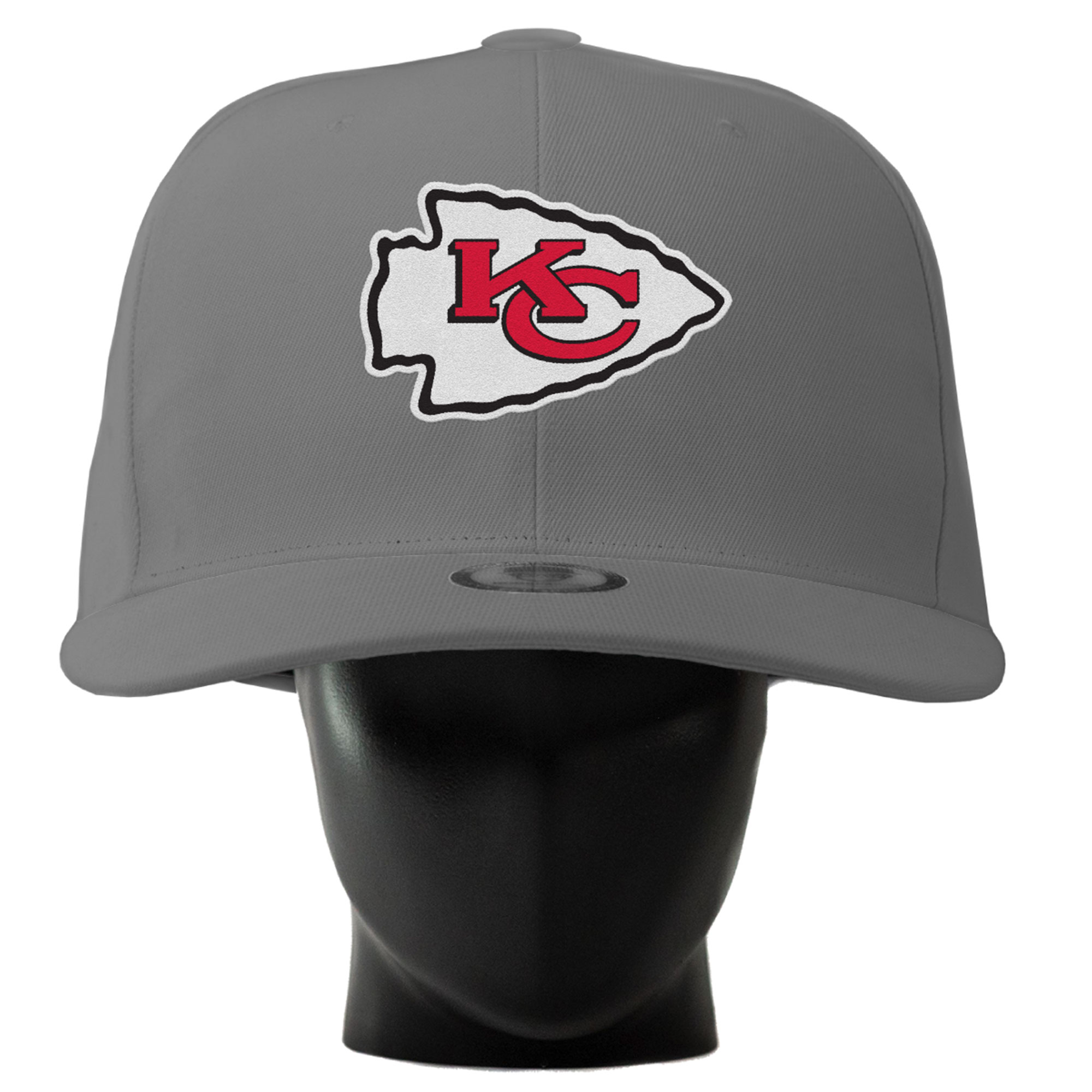 Unisex Noggin Boss  Gray Kansas City Chiefs Oversized Hat