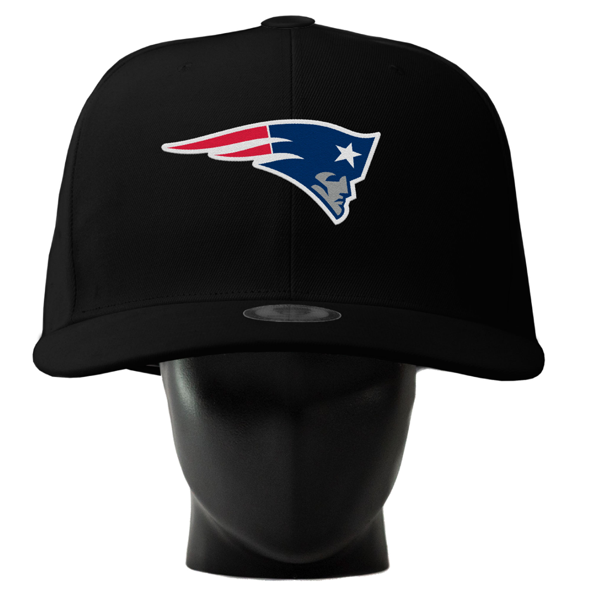Unisex Noggin Boss  Black New England Patriots Oversized Hat