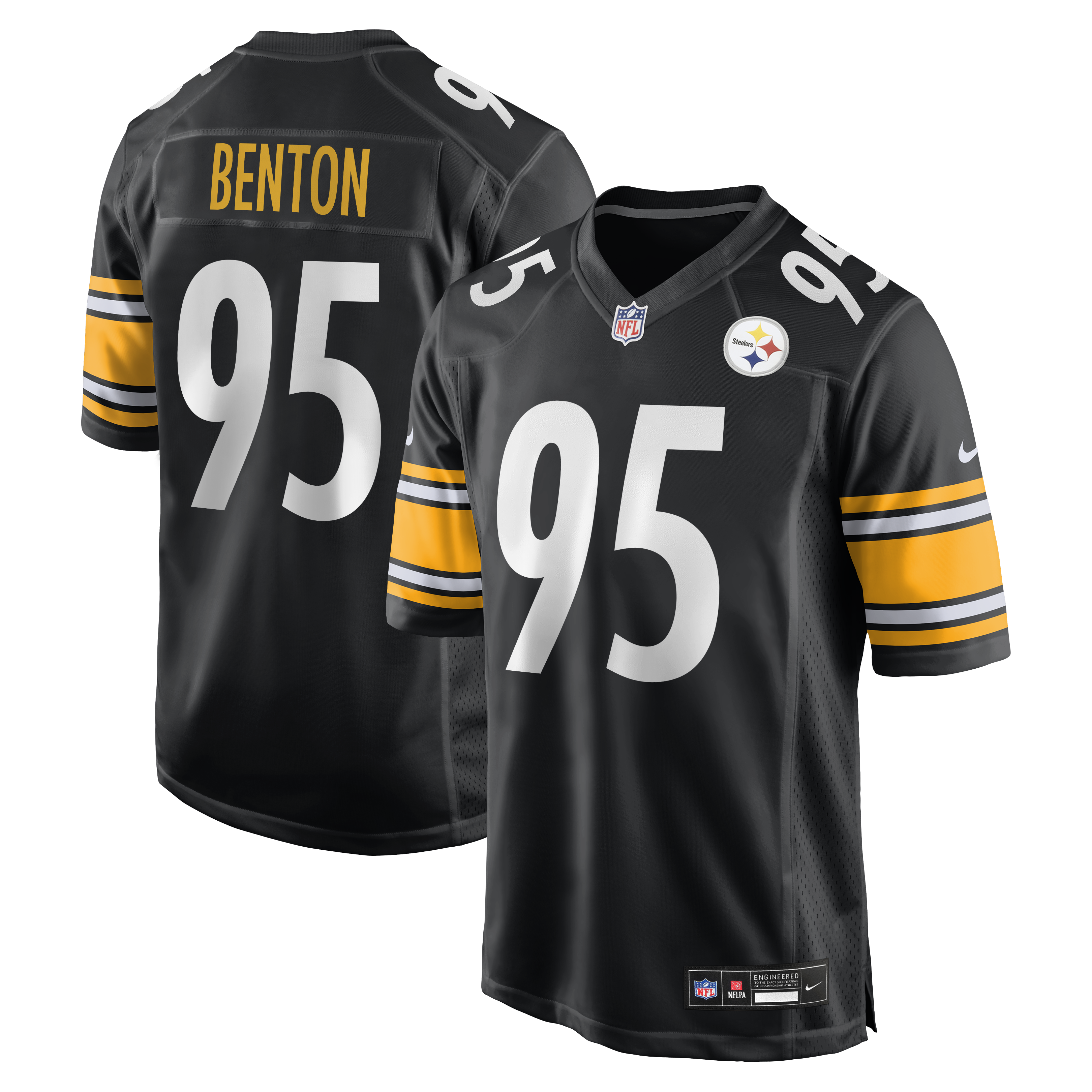 Men's Nike Keeanu Benton  Black Pittsburgh Steelers Team Game Jersey