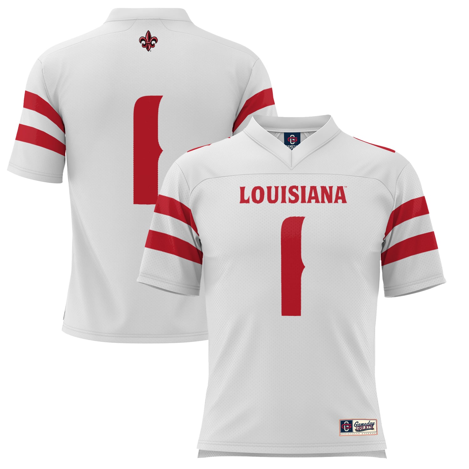 Men's GameDay Greats #1 White Louisiana Ragin' Cajuns Football Jersey