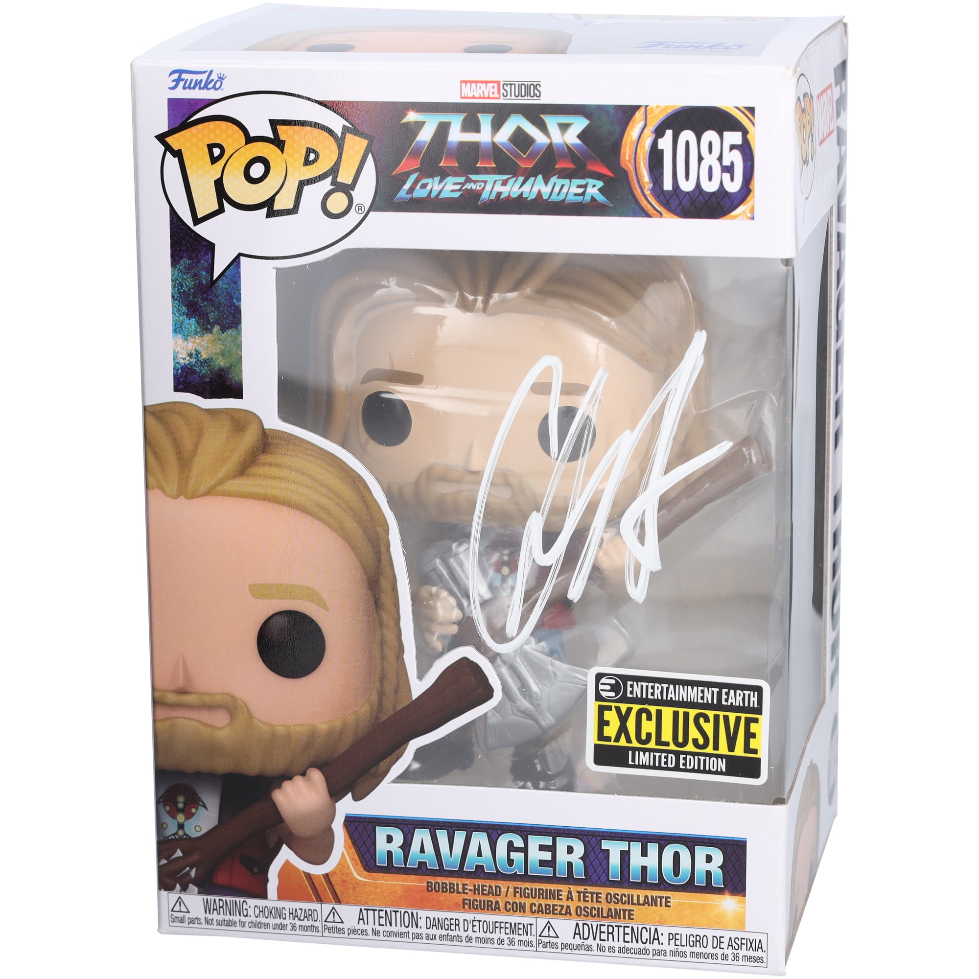 Chris Hemsworth Thor Love and Thunder Autographed Ravager Thor #1085 Funko Pop!