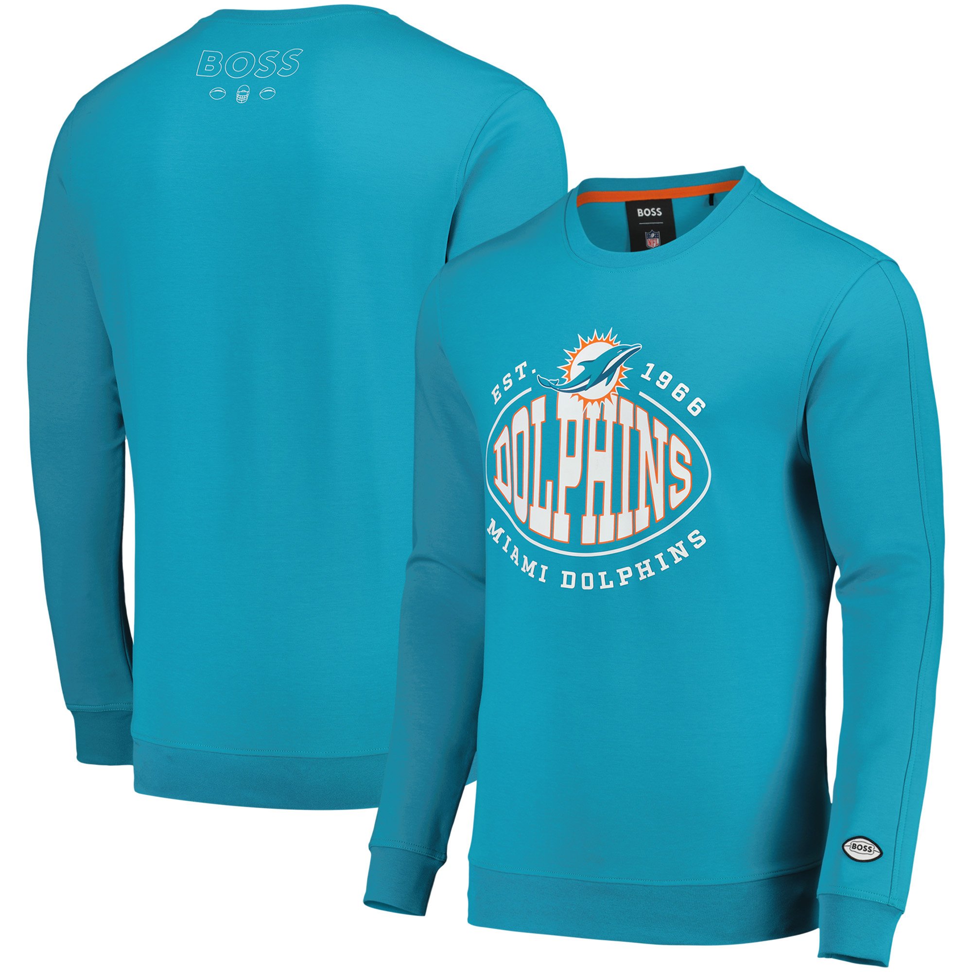 Felpa girocollo basic di Hugo Boss dei Miami Dolphins