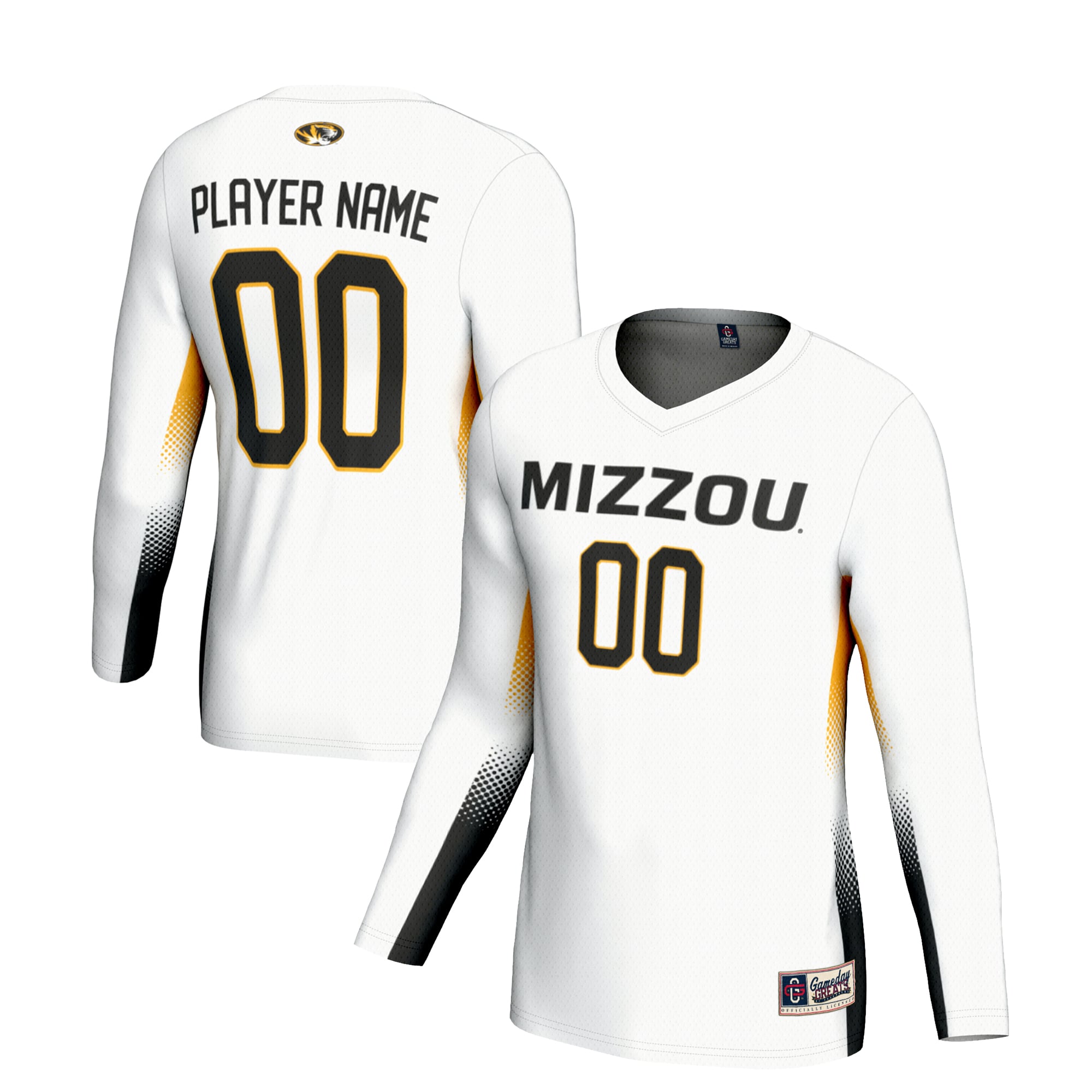 Unisex GameDay Greats White Missouri Tigers NIL Pick-A-Player Lightweight Volleyball Jersey