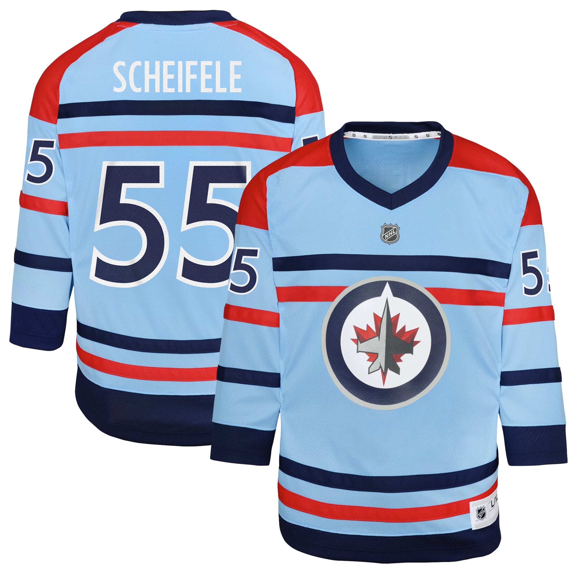 Winnipeg Jets Anniversary Alternate Replica Jersey – Light Blue – Mark Scheifele – Youth
