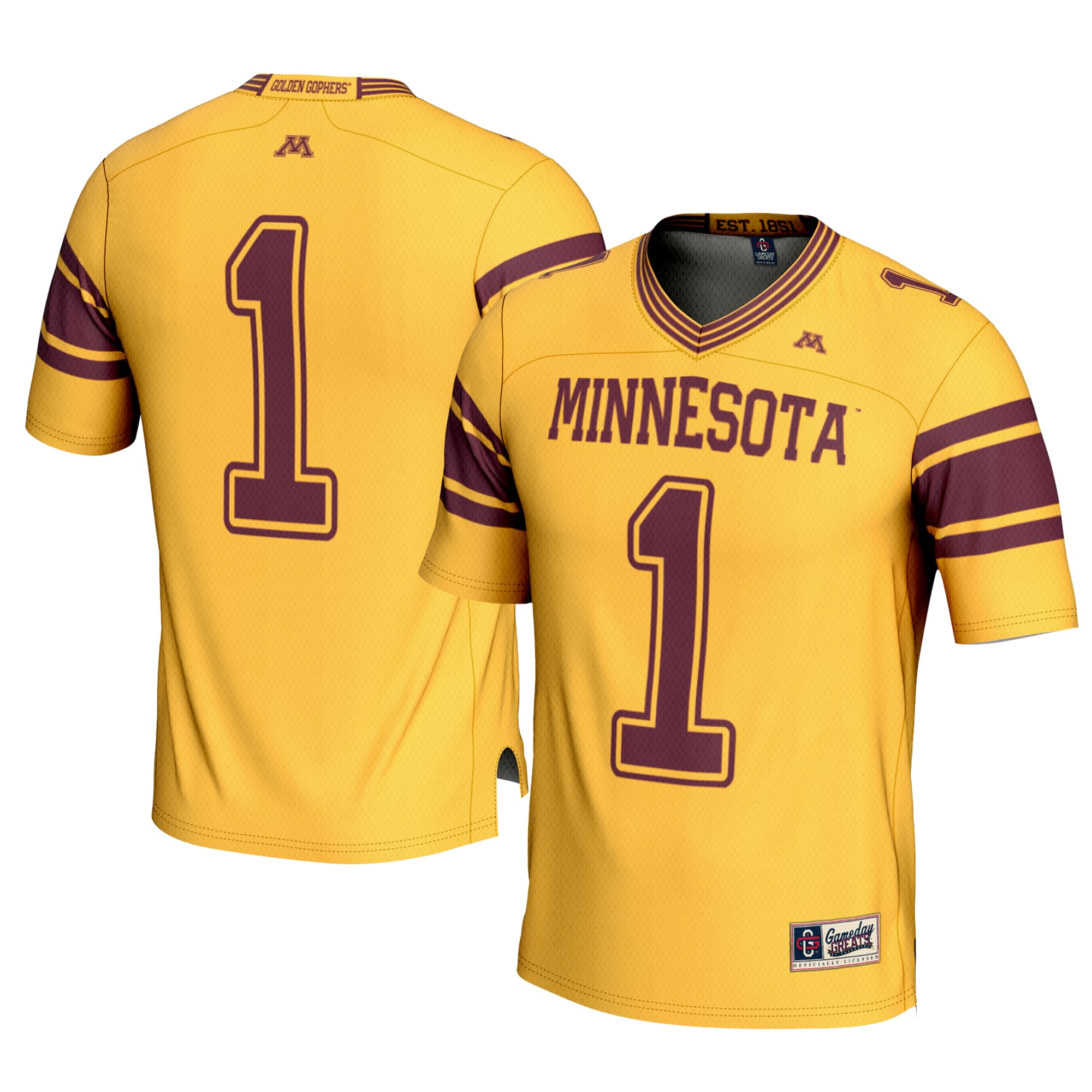 Youth GameDay Greats #1 Gold Minnesota Golden Gophers Football Jersey