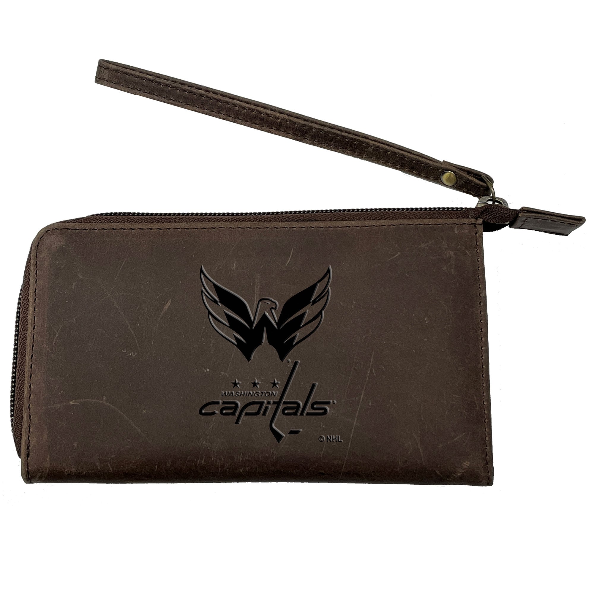 Brown Washington Capitals Cell Phone Wristlet Wallet