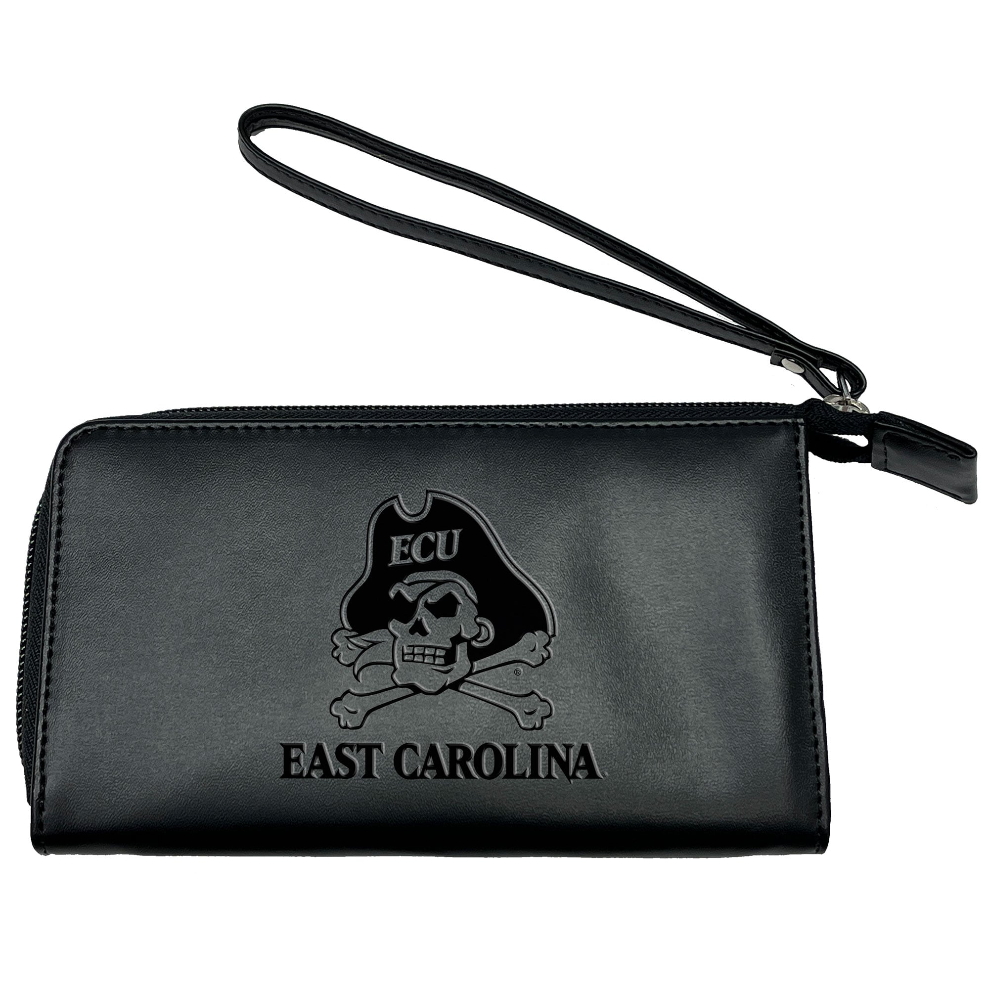 Black ECU Pirates Cell Phone Wristlet Wallet